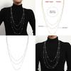 Fashion Long Pendant Necklace With O Link Chain And Pearl For Daily Wear