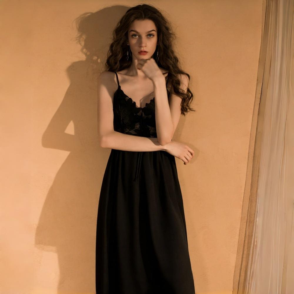 French Romantic Lace Nightgown & Silk Robe Set - High-End Elegant Homewear