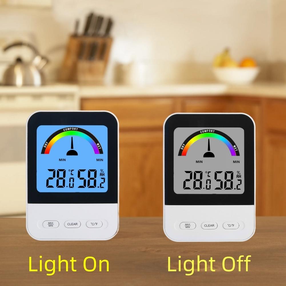 Digital Thermohygrometer Indoor Thermometer with Wet Dry Comfort Levels and Memory Function for Accurate Environmental Data China Mainland