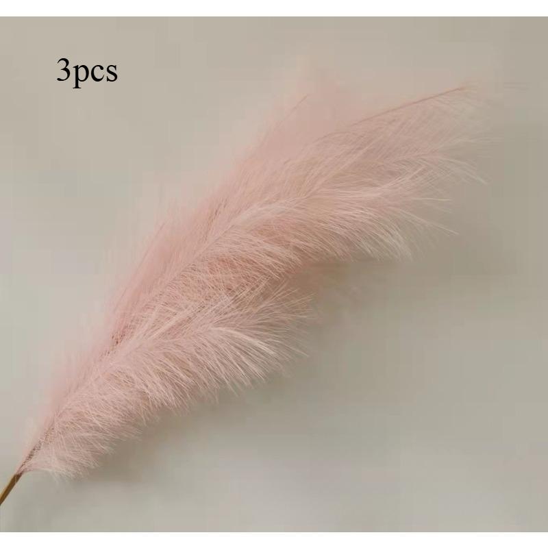 3pcs Large Artificial Pampas Grass 120cm Tall Fluffy Faux Reed Boho Home Wedding Decor Fake Flowers