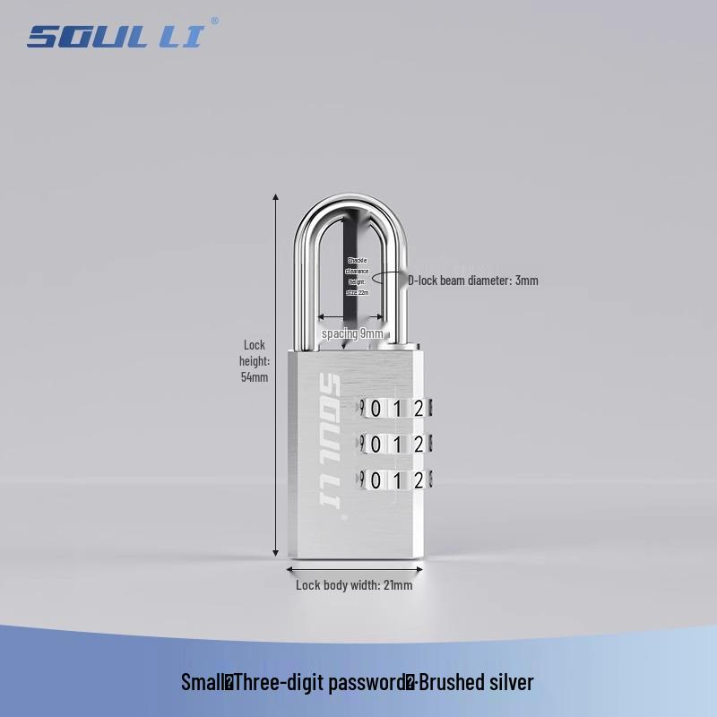 5 Yuan Off: Solid Pure Copper Mini Combination Padlock for Suitcases, Dorms, and Lockers