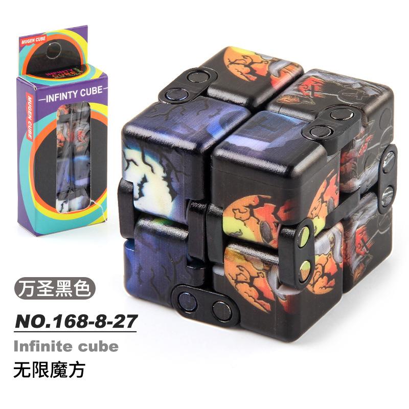 New Strange Decompression Toy Uv Printing Infinite Rubik'S Cube, Decompression Folding Variety Rubik'S Cube Fingertip Rubik'S Cube