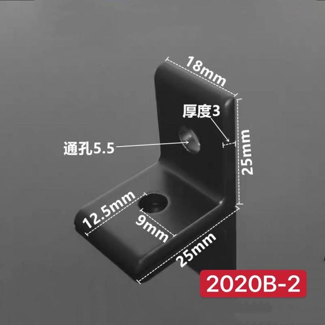 2 Holes Vertical Corner Brackets 1515 2020 3030 4040 4545 Aluminum Alloy 2 Hole 90 degreee Inside Corner Bracket
