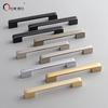 Oukali  New Design Zinc Alloy Pulls 96 128 192mm Home Furniture Hardware Kitchen Cabinet Dresser Drawer Door Pull Handles