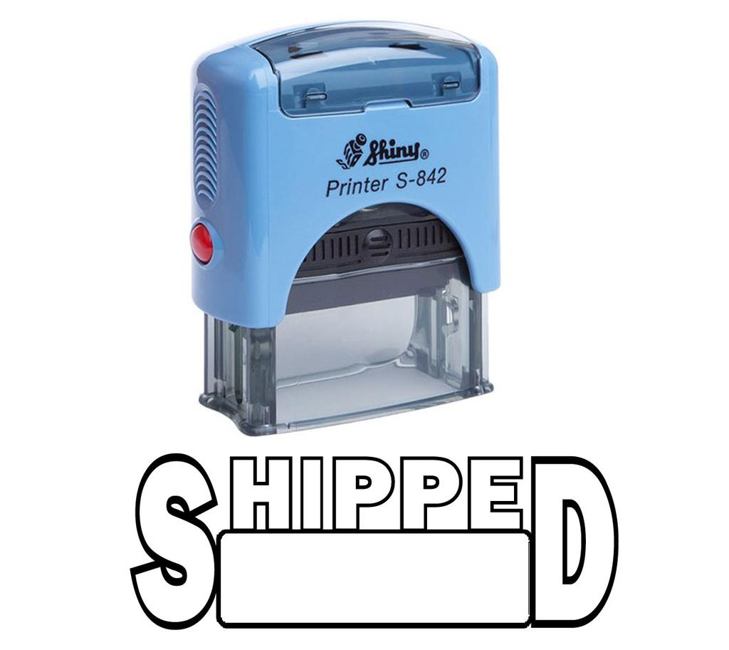 SHIPPED Self Inking Rubber Stamp Custom Shiny Office Stationary Stamp