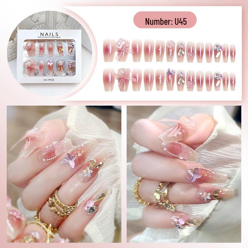 High-End Handmade Nail Art: Pure Desire Style Rhinestone Nail Stickers Collection.