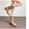 Short Boots, Women's Retro Boots, Thick-heeled Boots, Anti-slip Single Women's Shoes
