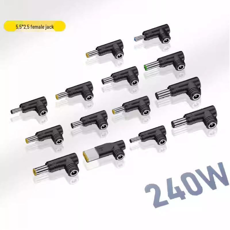 

240W High-Power DC5525 Gaming Laptop Adapter for Lenovo, Asus, Dell, HP, Acer 5.5*2.5 Female to 5.5*2.1 Male