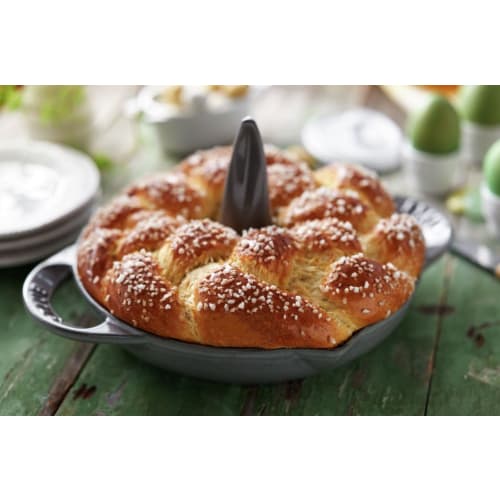 Staub Vertical Chicken Roaster 24cm, Gray, Enamel Cast Iron Oven Dish for Roasting Chicken and Grilling [Official Japanese Product] (Product Number: 4