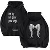 Women's Casual Printed Long Sleeve Loose Drawstring Hooded Sweatshirt Top
