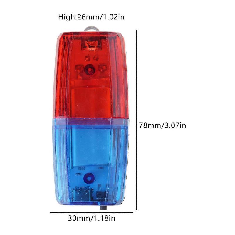Rechargeable Red Blue Warning Strobe Light 50H Runtime 4 Mode Clamp Mount Outdoor Safety Warning Light Multicolor