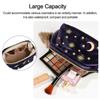 Gift Jewelry bag Organizing Brush Pouch Portable Make Up Bag Star Moon Pattern Embroidered Velvet Cosmetic Bag