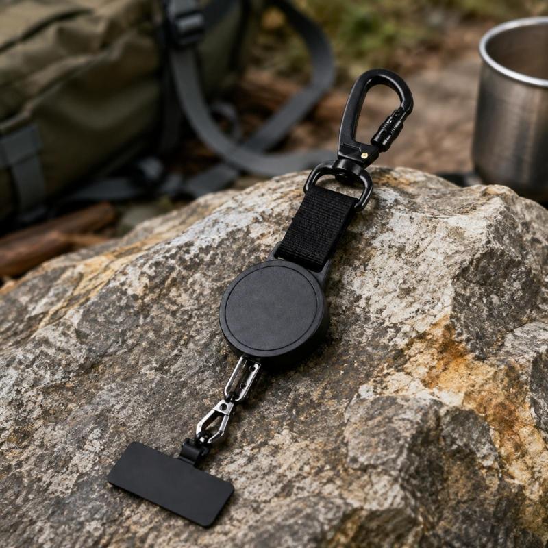 Round Reels Tethers Lanyards for Key and Access Card with a Retracting Cord That Returns the Attaching Item After Each Use