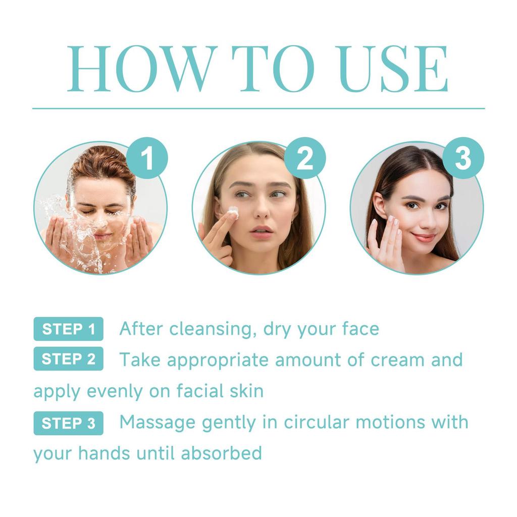 OUHOE Deep Moisturizing Anti-Wrinkle Cream, Hydrates, Brightens, Reduces Spots and Fine Lines, Suitable for the Face, 50g