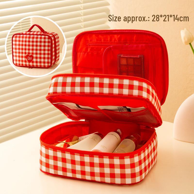 

Large Waterproof Double-Layer Makeup and Travel Bag