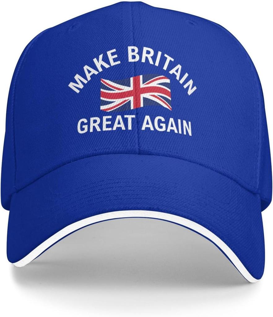 Make Britain Great Again Flagga Basebollkeps Polyester Justerbar Utomhus Pappahatt för Vuxna