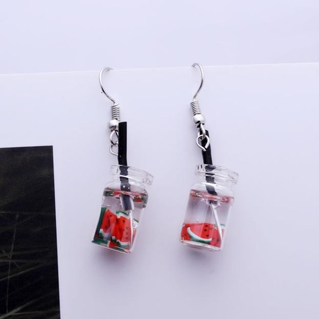 Kreative Niedliche Süßigkeiten Bunte Tier Gummibärchen Ohrringe Minimalismus Cartoon Design Damen Ohrhaken Hänger Zirkon Kinder Geschenk