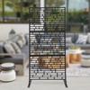 Outdoor Privacy Screen, Black Windproof Fence Panel for Patio Garden, Decorative Room Divider, Mesh Shade Panel, 90x40x190cm