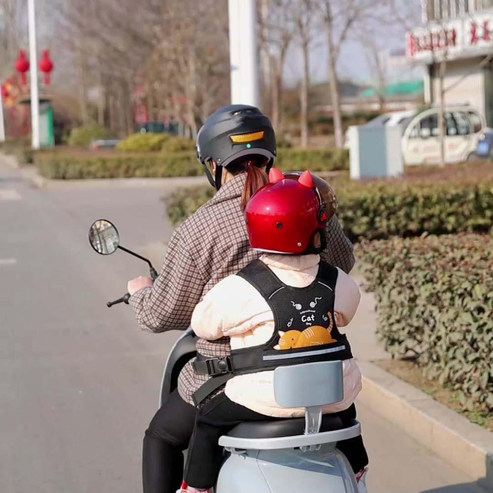 Adjustable Motorcycle Seat Vest Strap Oxford Cloth Chest Safe Belt  Children Aged 9M -10Y