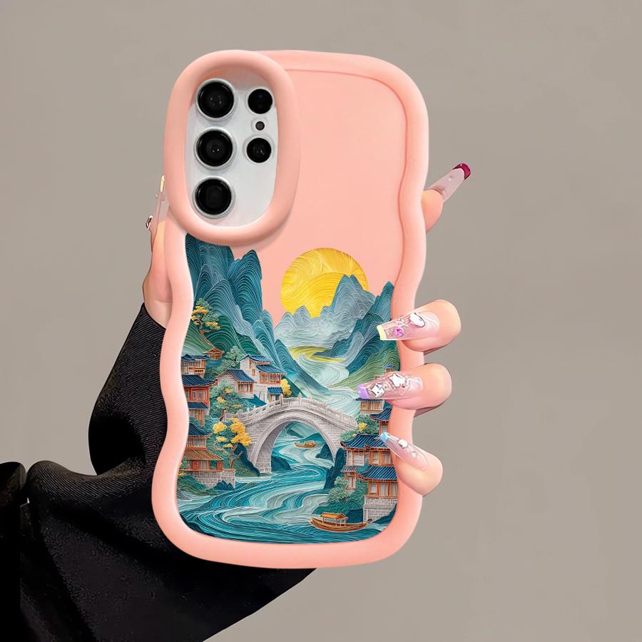 Bergkunst Weiche Handyhülle für Samsung Galaxy S24 S21 S23 Plus S25 S20 FE A26 A25 S22 Ultra A34 A24 A36 A55 A54 A35