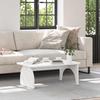 White Coffee Table 80 X 50 X 31 Cm Solid Pine Wood