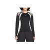 Nike Sportswear Color Block Logo Slim Fit Long Sleeve T-Shirt Women Tops Black DM6081-010