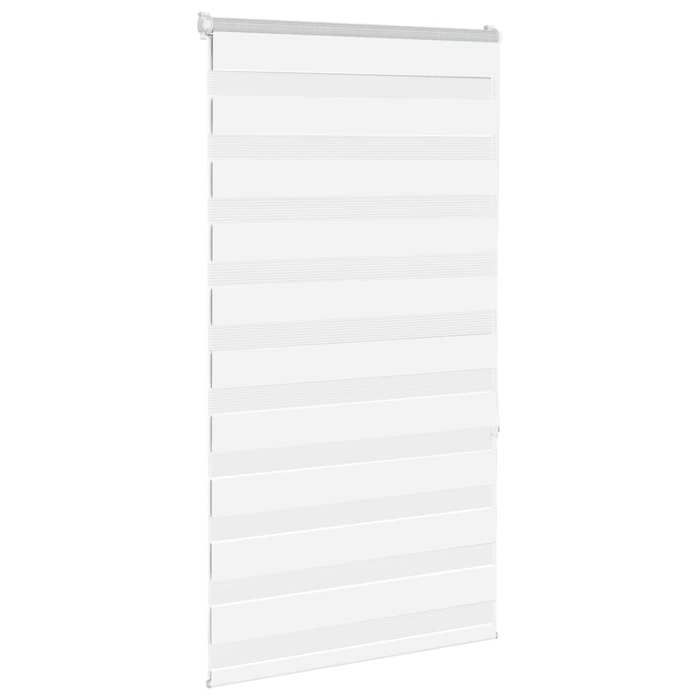 VidaXL Store Zèbre Blanc 90x150 Cm Largeur Du Tissu 85,9 Cm Polyester, Store À Enrouleur Zébré, Store Zébré Pour Fenêtre, 4014753