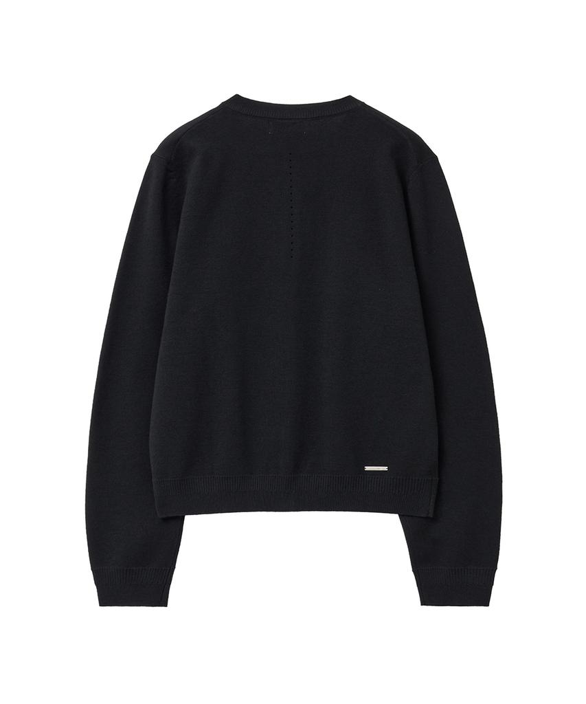Misekiseoul Men Dual Knit Cardigan Black