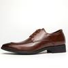 Men's Pointed Leather Shoes Business Dress Shoes Plus Size Derbies Leather Shoes