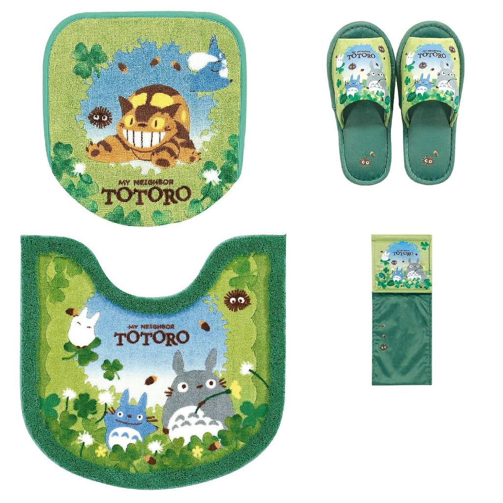 My Neighbor Totoro Toilet Mat Set Senko Aozora Donguri Green Multi-Type Compatible Washlet Standard Seats Ghibli 4 Pieces 3 2 Christmas Gift