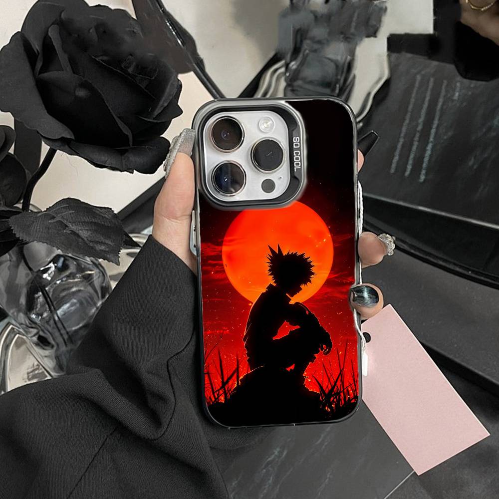 Katsuki Bakugo Hero Academia Phone Case For iPhone17, 16,15,14,13,12 Pro Max Black Candy Matte Shockproof Cover