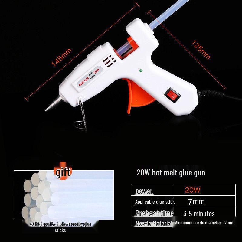 Multi-Color Household Hot Melt Glue Gun with 7/11mm Glue Sticks