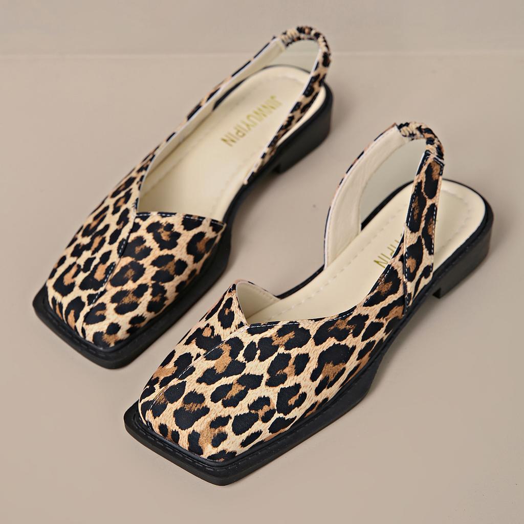 Fashion Brand Designer Women Party Shoes Women Sexy Sandals Elegant Square Toe Causal Flat Shoes for Women Fashion Low Heels Sandals