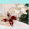 Simulated Flower Pendant With Sequins Design Christmas Home Decoration Prop For Holiday Decor And Diy Wreaths