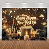 1 piece 2026 Happy New Year background cloth, suitable for birthday, anniversary, Christmas and Thanksgiving party supplies