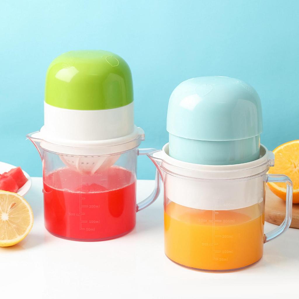 Measuring Cup Juice Container 450ml Citrus Juicer for Kitchen Picnic Camping blue