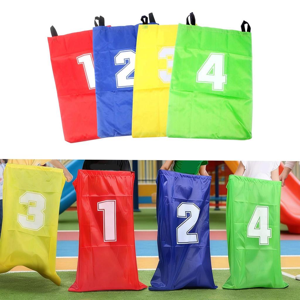 4 Pieces Jumping Bag Potato Sack Game with Handle Kids Balance Training Reusable Suitable for