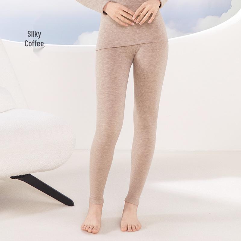 

Женский антибактериальный теплый комплект нижнего белья из кашемира с добавлением шелка: Мягкий, Легкий и Утепленный для Осени/Зимы XL