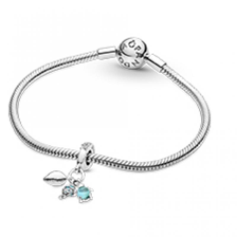 Pandora Fish Sea Turtle   Conch Triple Dangle Charm 791697c01