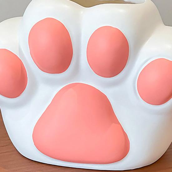 Cat Paw Vase Soft Enamel Artistic Flower Arrangement Vase TV Cabinet Home Living Room Decoration Accessory