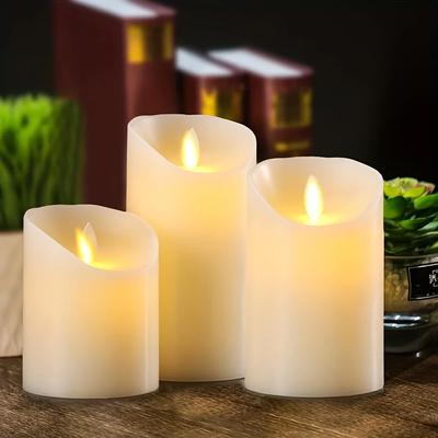 1 Τμχ 10/12,5/15CM LED Ηλεκτρικό Κηροπήγιο Χωρίς Φλόγα Κεριά με Μπαταρία για Διακόσμηση Γάμου Προμήθειες Πάρτι Γενεθλίων