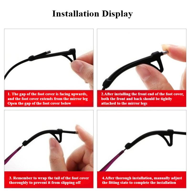 5/10 Pairs of Anti Slip Sleeves for Eyeglass Legs, Eyeglass Accessories, Anti Drop Ear Support, Fixed Ear Hook Bracket