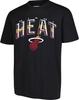 Pánské tričko NBA Miami Heat, obloukové plexi, krátký rukáv, velikost S, černá