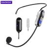 2-in-1 Kabelloses Mikrofon-Headset Langstrecken-Mikrofon-System Headset-Mikrofon Sprachverstärker für Lehrer Bühnenkünstler Fitness-Trainer