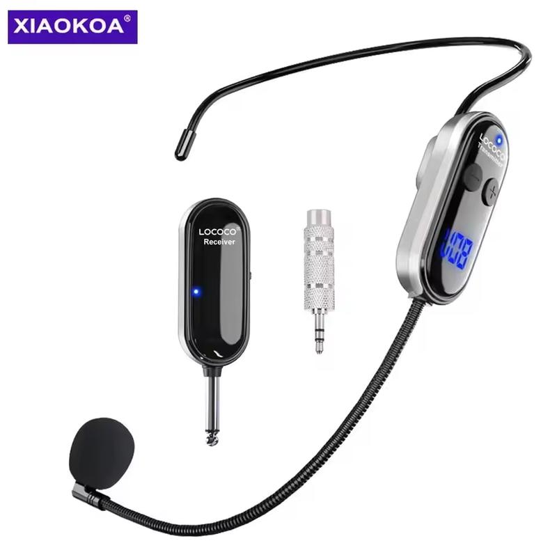 2-in-1 Kabelloses Mikrofon-Headset Langstrecken-Mikrofon-System Headset-Mikrofon Sprachverstärker für Lehrer Bühnenkünstler Fitness-Trainer