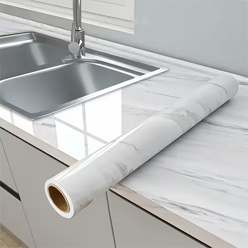 Film Perlescente per Cucina Carta da Parati Impermeabile PVC Autoadesivo Adesivi Murali Decorazioni Fai da Te per Stanza Armadio Mobile Mobili