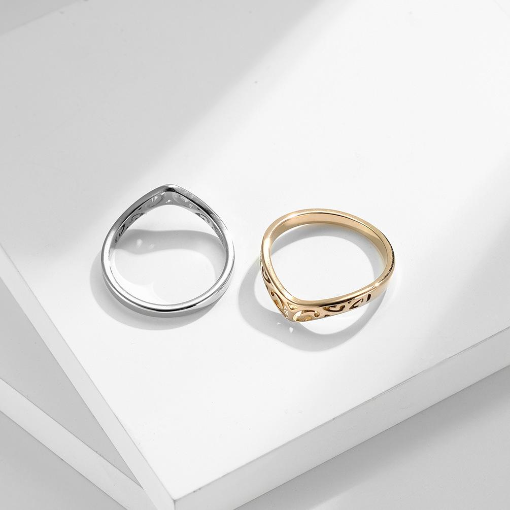 

Celtic Titanium Steel Ring with Heart Shaped Design 12#