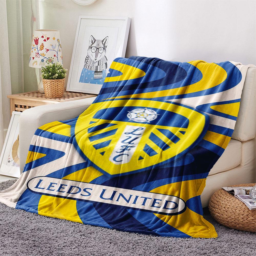 Leeds Soccer Blanket, High Quality Comfortable for All Seasons, Home Decor, Warmth and Comfort