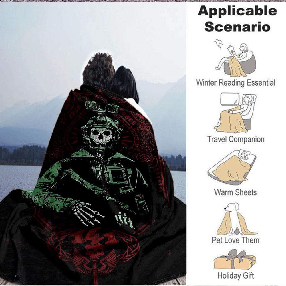 1pc Resident Evil Soft Comfortable Blanket Digital Print, All Season Multipurpose Knit Fabric Bedding, Office, Sofa Home Decor Blanket