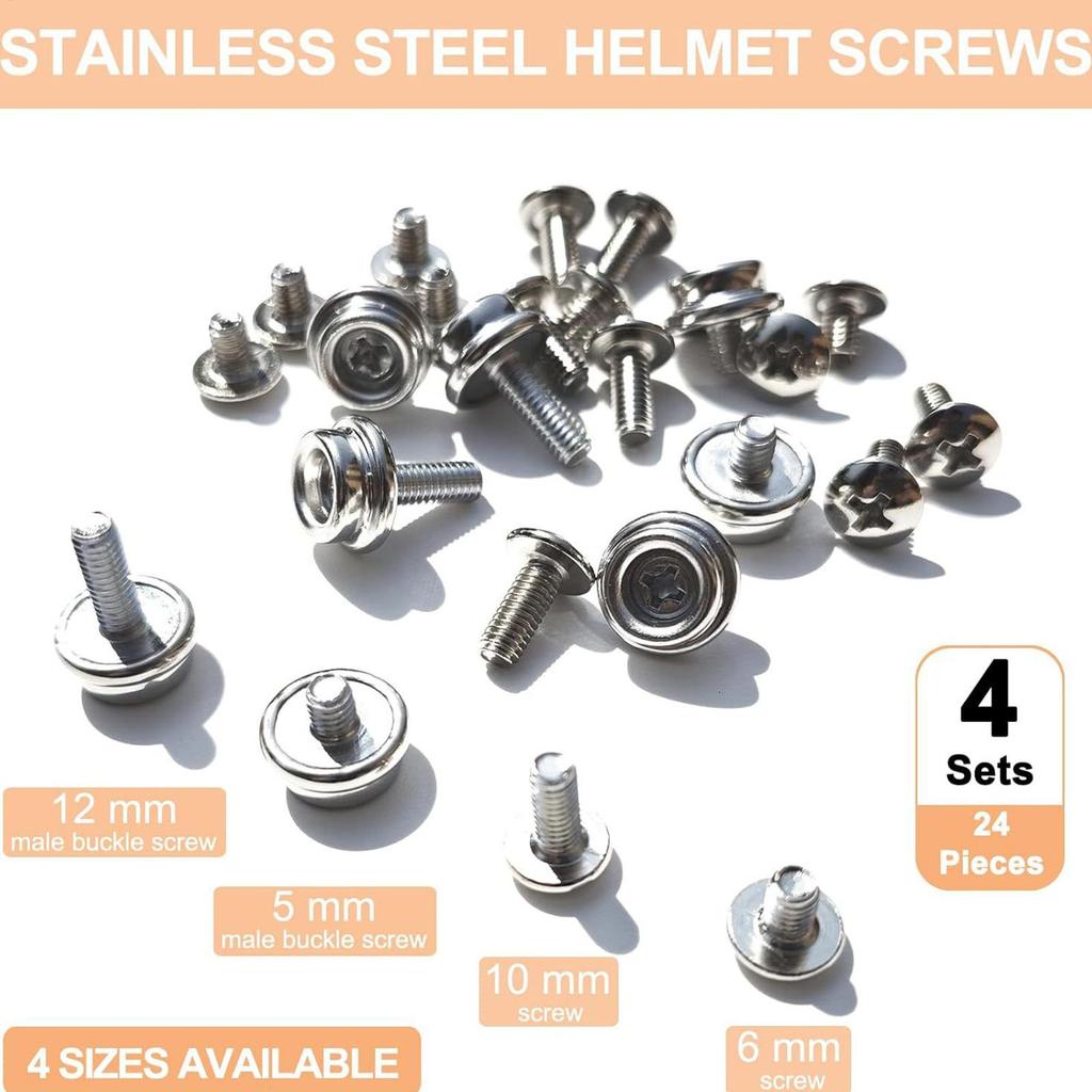 Football Hat Repair Kit 24 Pieces Multifunctional Stainless Steel Parts Hockey Hat Replacement Parts for Sports Baseball Repair